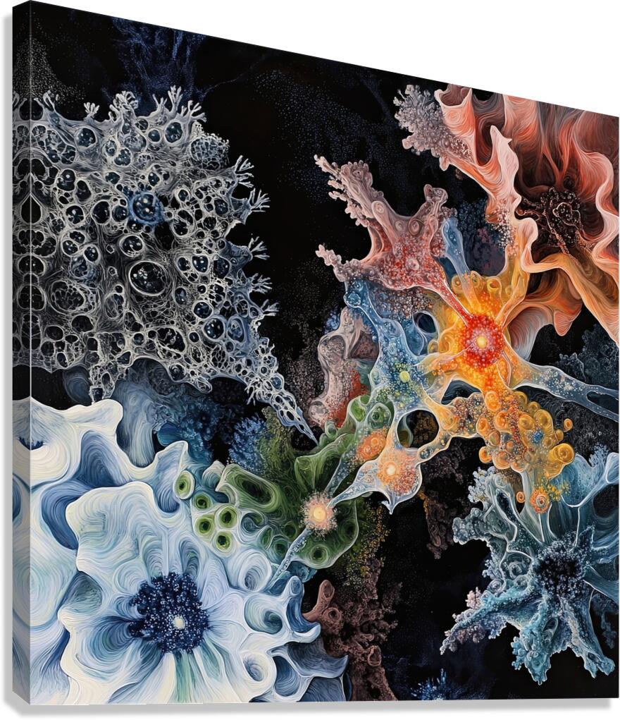 Cosmic Bloom Genesis H2N9P 62 Canvas Print