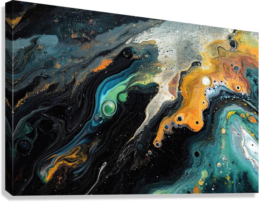 Cosmic Fluid Dance 2Y9P3H 45 Canvas Print