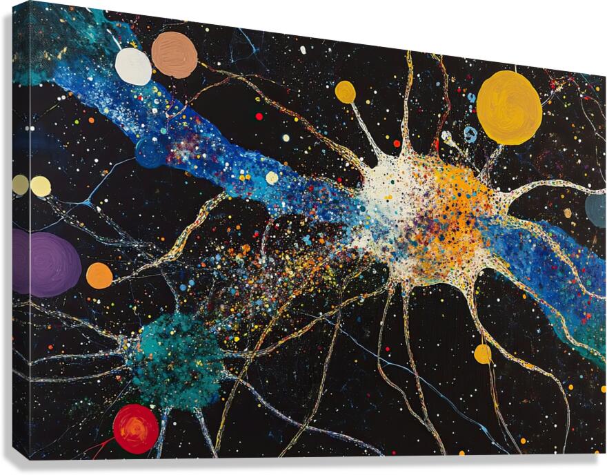 Cosmic Synapse Fire HZ92N 52 Canvas Print