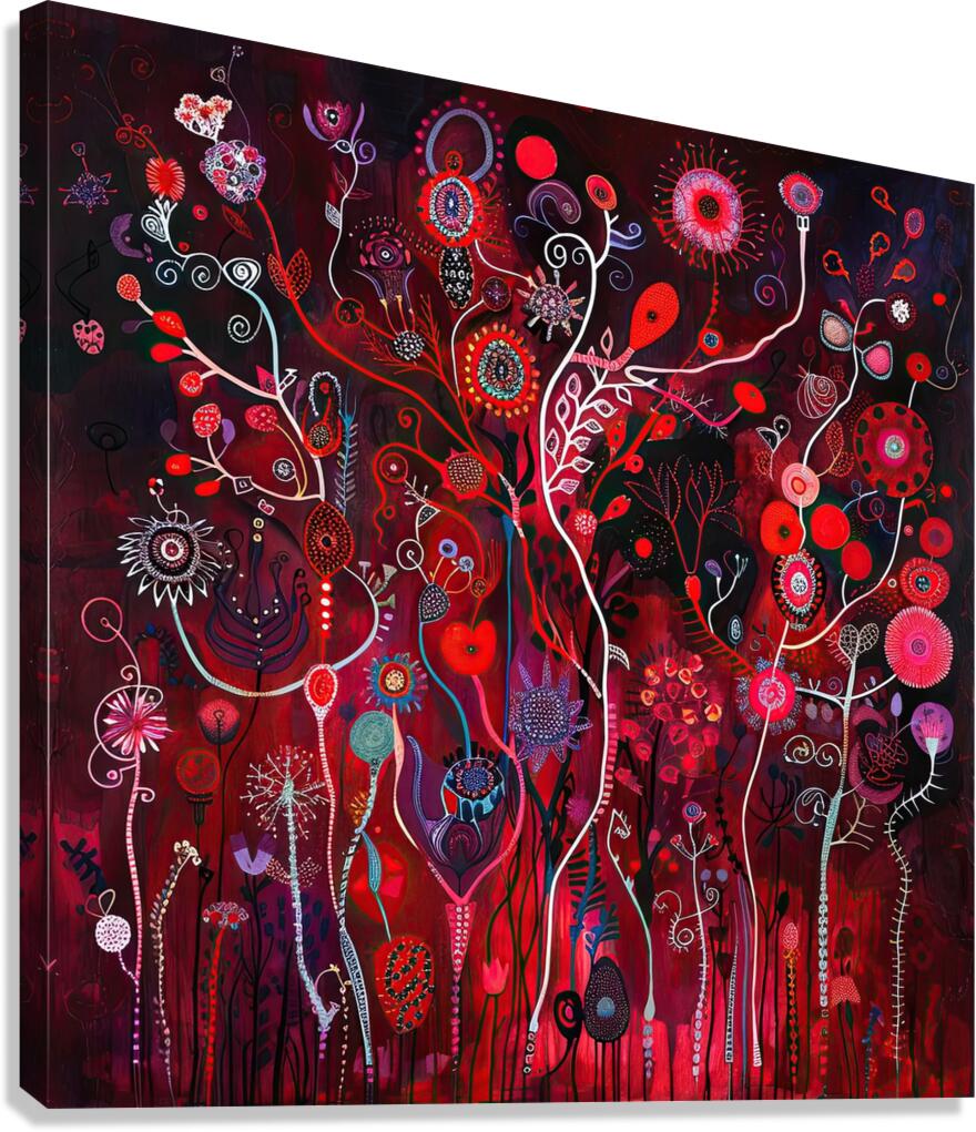 Crimson Bloom 8H29P4 49 Canvas Print