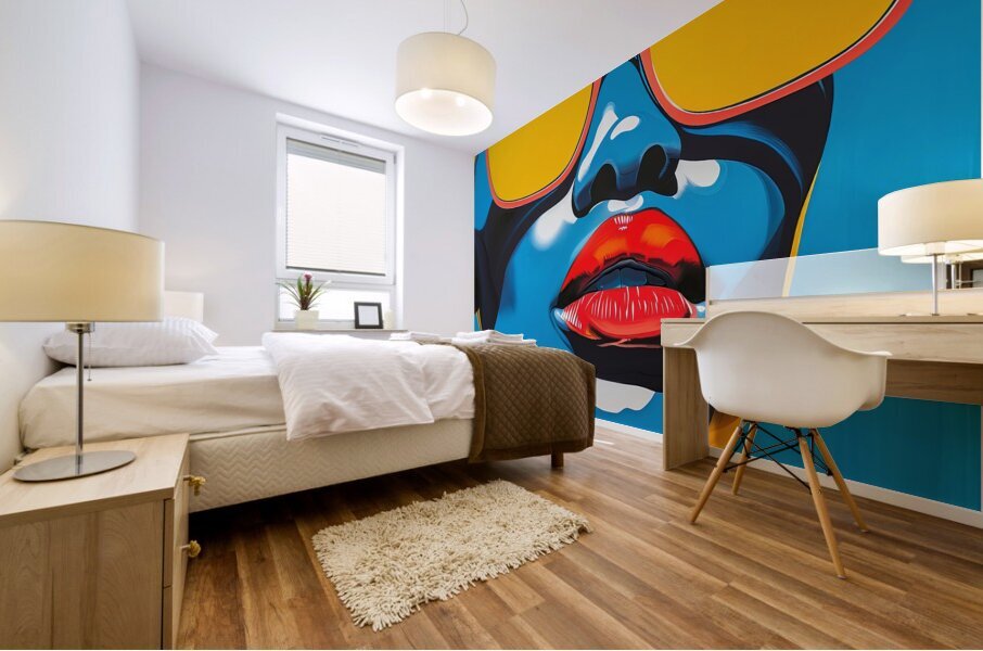 Neon Attitude Mural print
