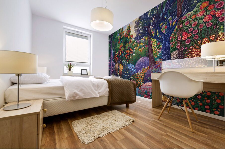 Enchanted Bloomscape Mural print