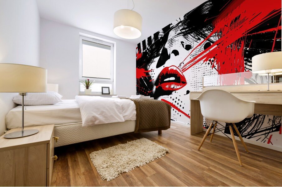Red Splash Mural print