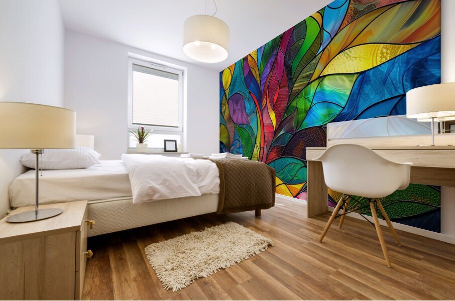 Prismatic Petals Mural print