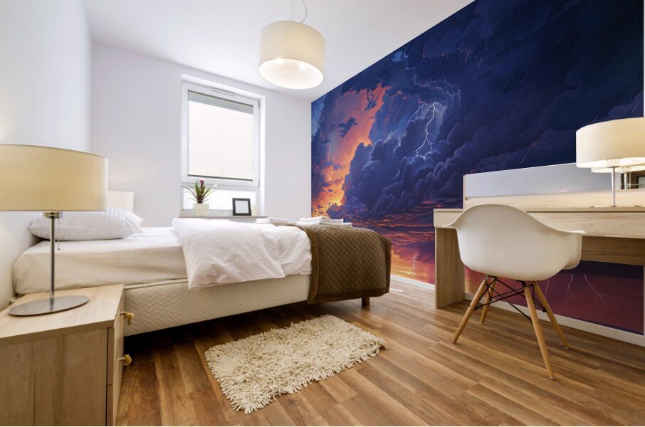 Storms Embrace Mural print