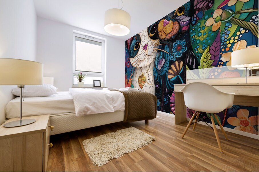 Feline Harmony Mural print