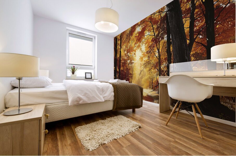 Golden Pathway Mural print