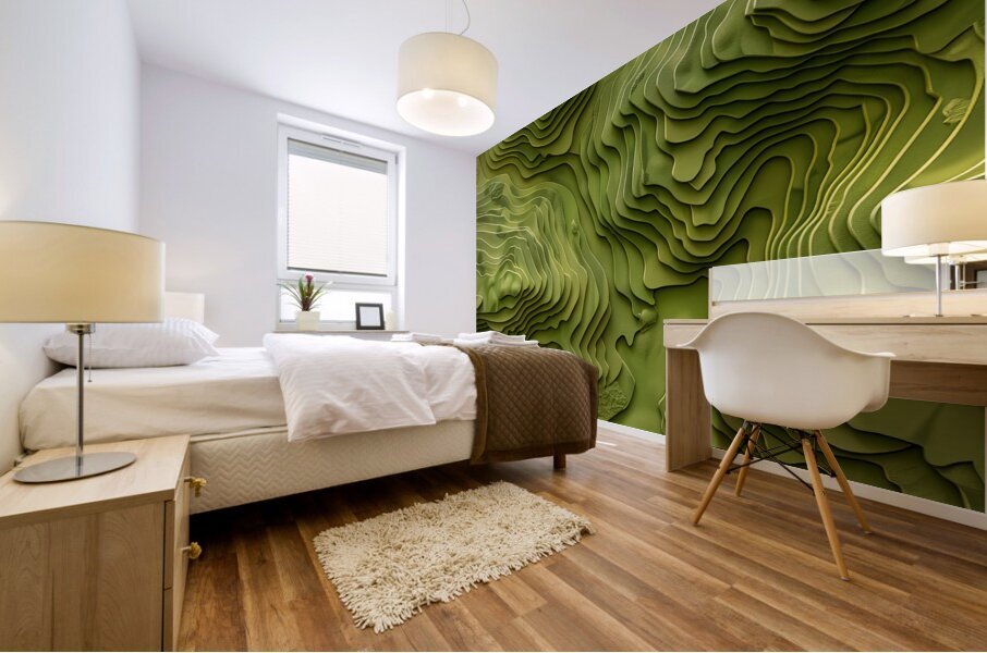 Topographic Serenity Mural print