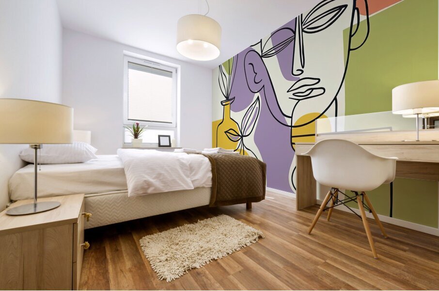 Abstract Face Still Life H9P4N2 57 Mural print