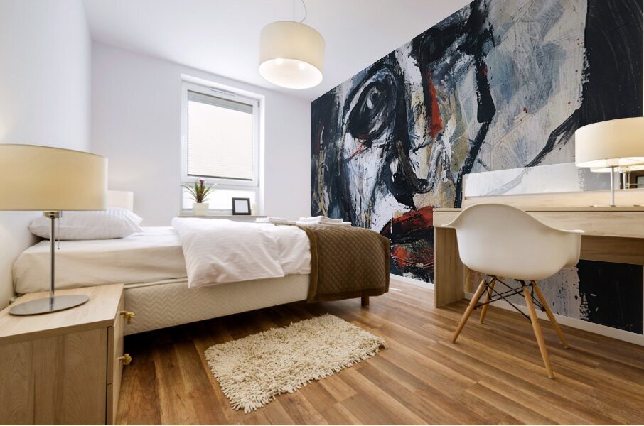 Abstract Face N79H2K 58 Mural print