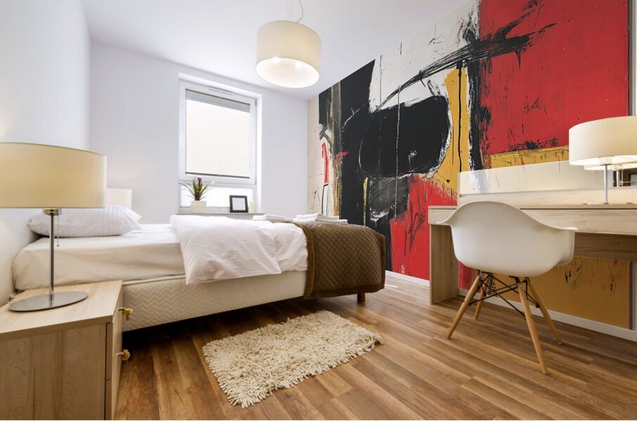 Abstract Forms Interplay H9P4N2 52 Mural print