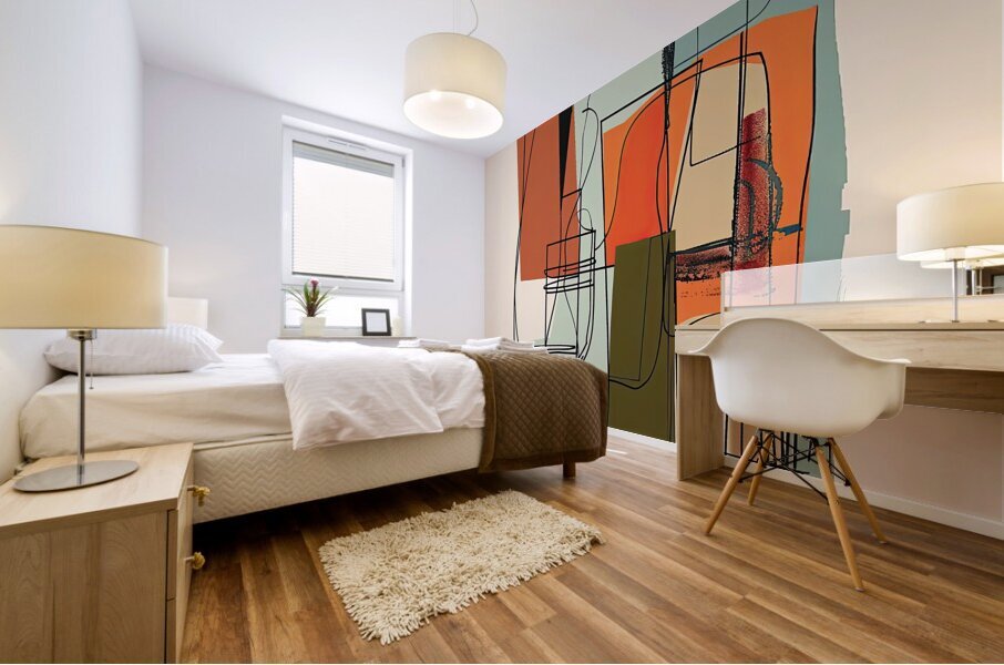 Abstract Forms Interplay H92N5Z 60 Mural print