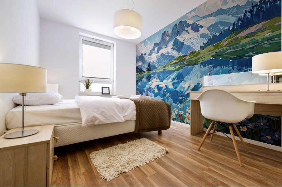 Alpine Reflection 7H29NP 48 Mural print