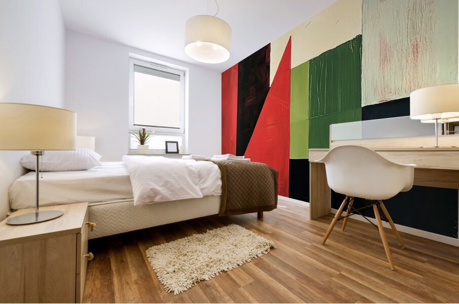 Angular Color Study H92J5Z 52 Mural print