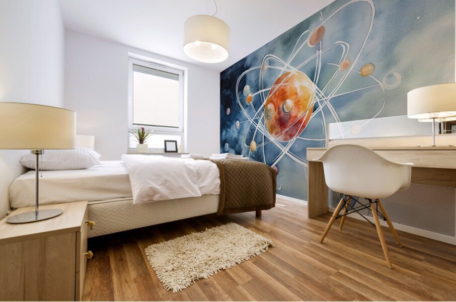 Atomic Dance Across Cosmos 2PH9N4 55 Mural print