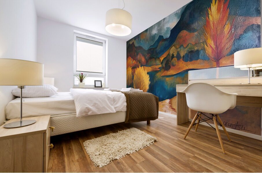 Autumn Lake Reverie H2N9P2 62 Mural print