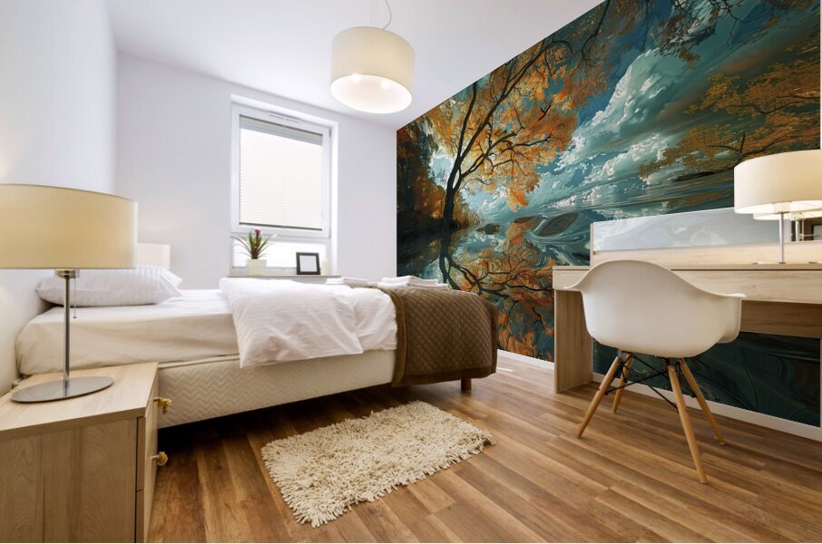 Autumn Reflections 2P9H7N 57 Mural print
