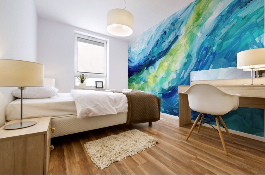 Azure Currents Flow 29H8N 53 Mural print