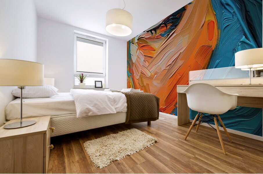 Azure Gaze Impasto Y59H7N 63 Mural print