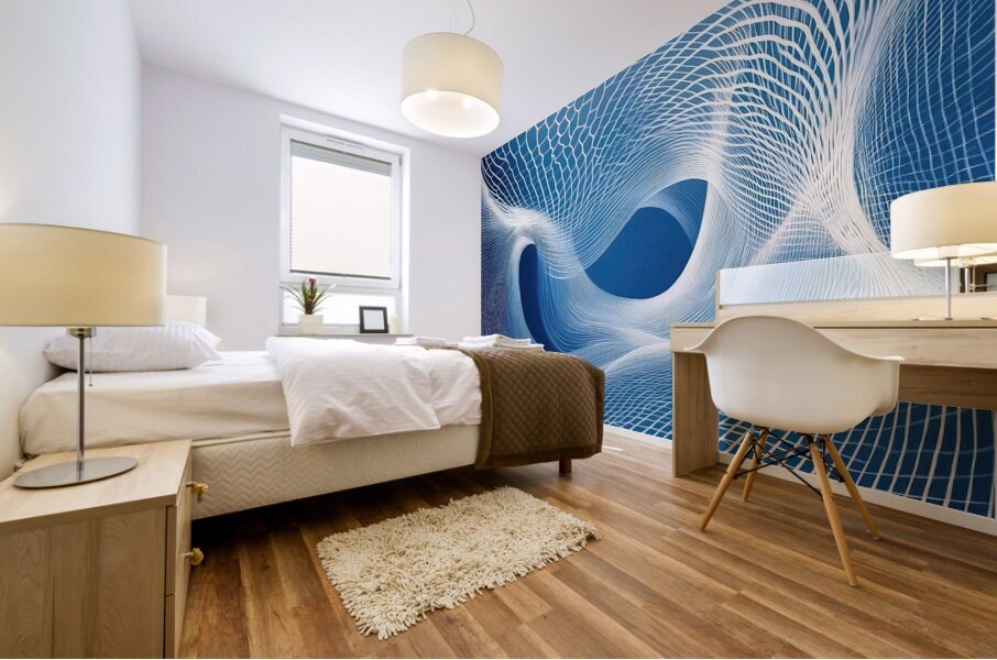 Azure Net Vortex H3N9P2 53 Mural print