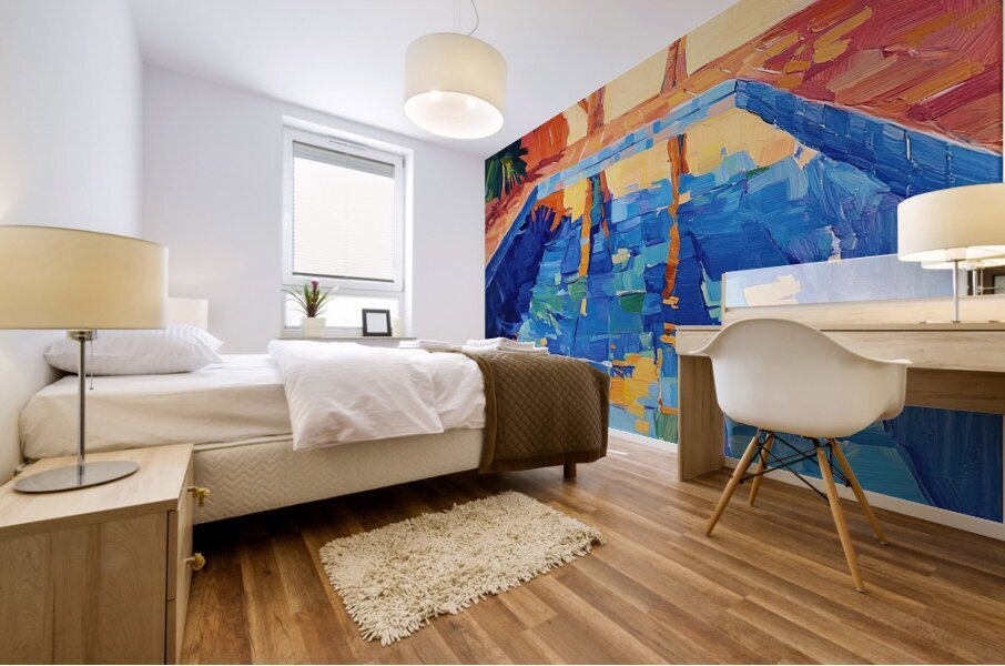 Azure Reflections Poolside 74K2N 55 Mural print