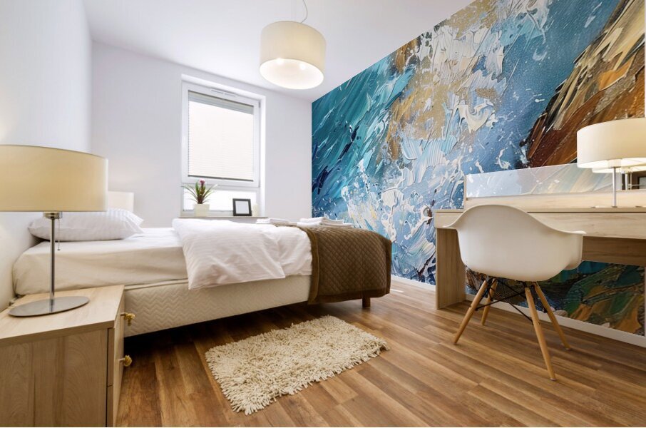 Azure Waves Crashing Y392HN 50 Mural print