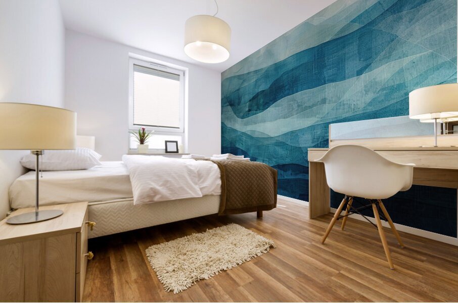 Azure Waves Whispering 7P3H2N 54 Mural print