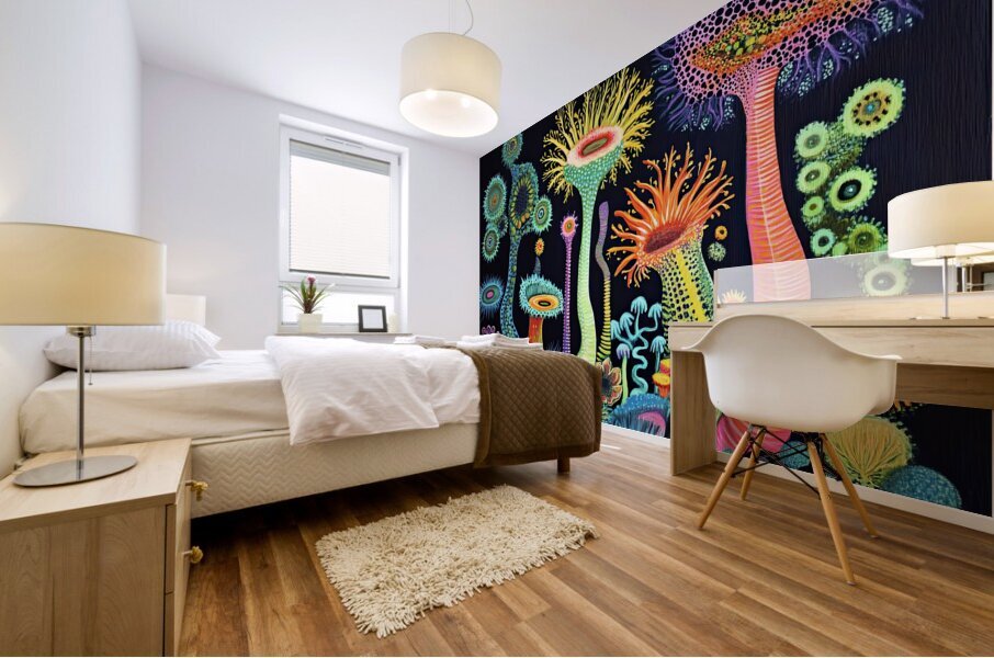 Bioluminescent Flora Y29H7N 55   Copy Mural print