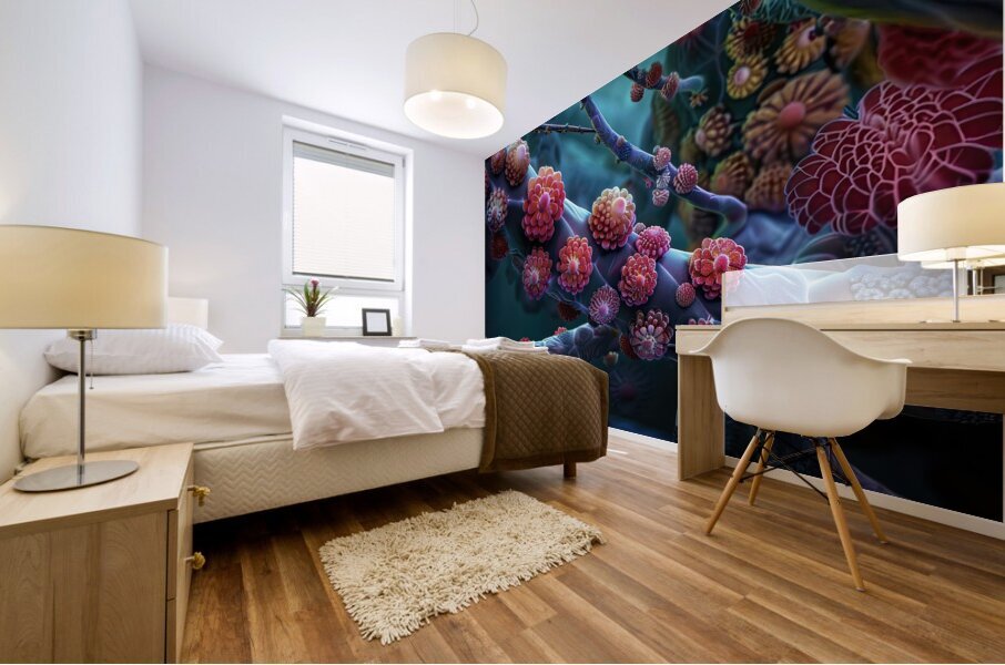 Biomorphic Bloom 7H29P4 45 Mural print