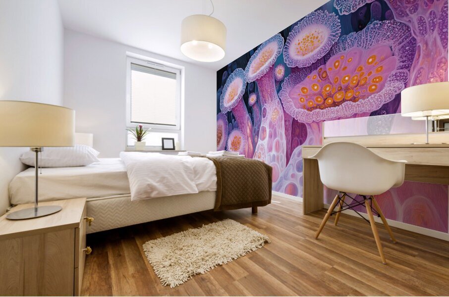 Blooming Coral City 78HNP3 65 Mural print