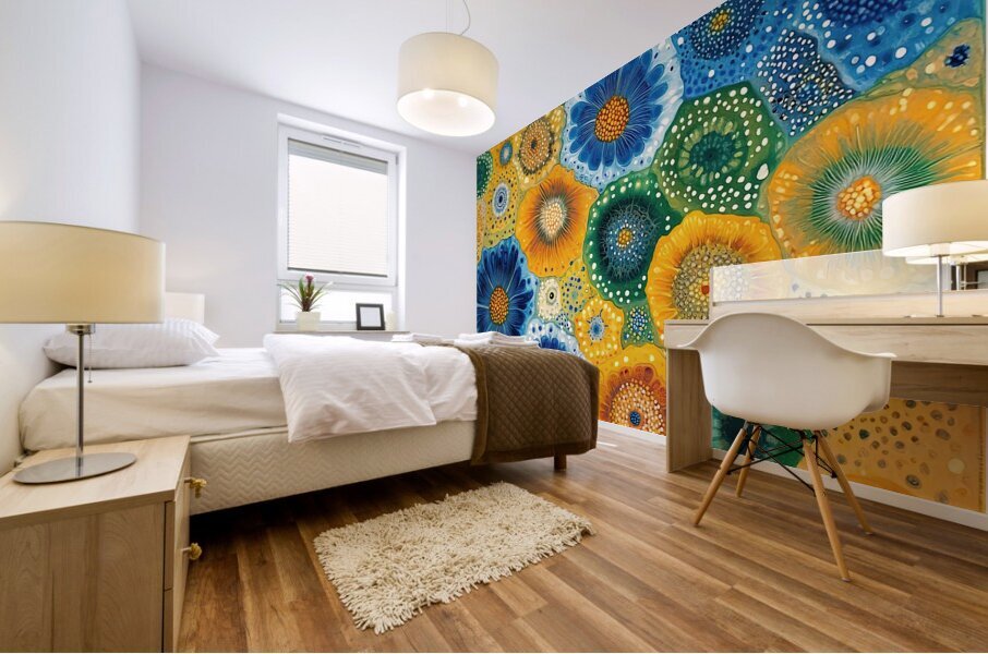 Blooming Cosmos 79B2D3 60 Mural print
