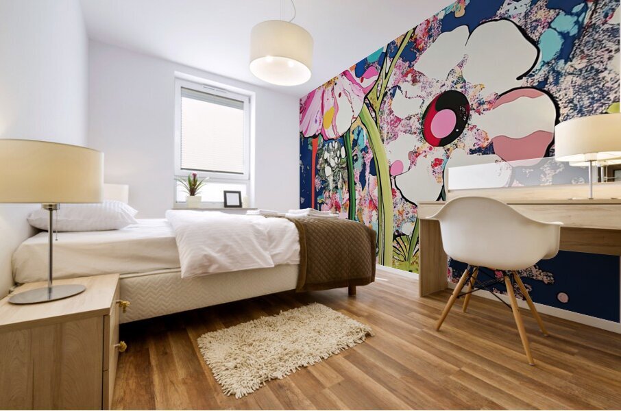 Blooming Cosmos 7H3N2P 53 Mural print
