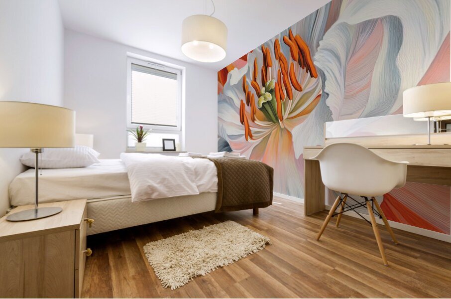 Blooming Heart Of Coral 2H9N3Z 64 Mural print