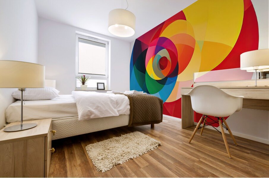 Chromatic Convergence H2N9P2 60 Mural print