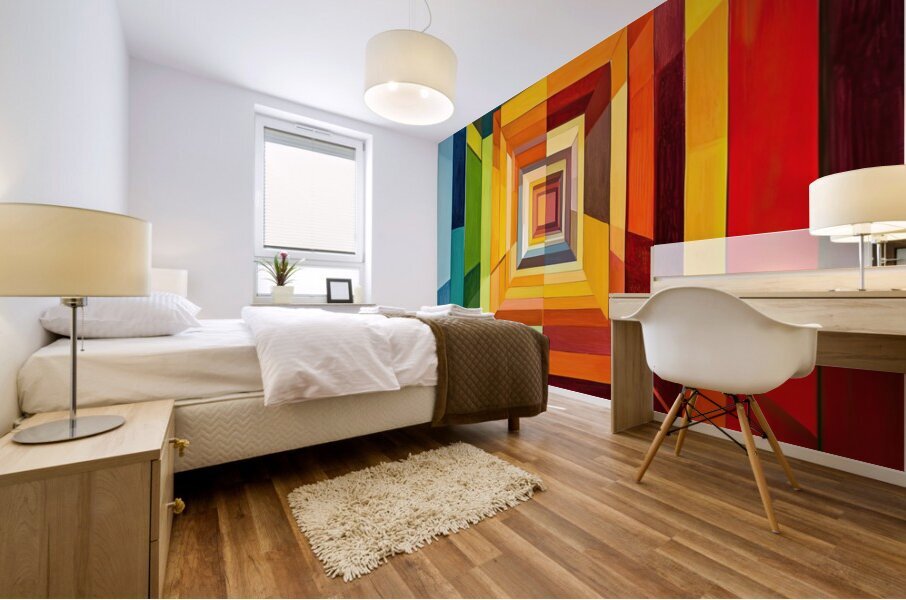 Chromatic Convergence H2N9P4 65 Mural print