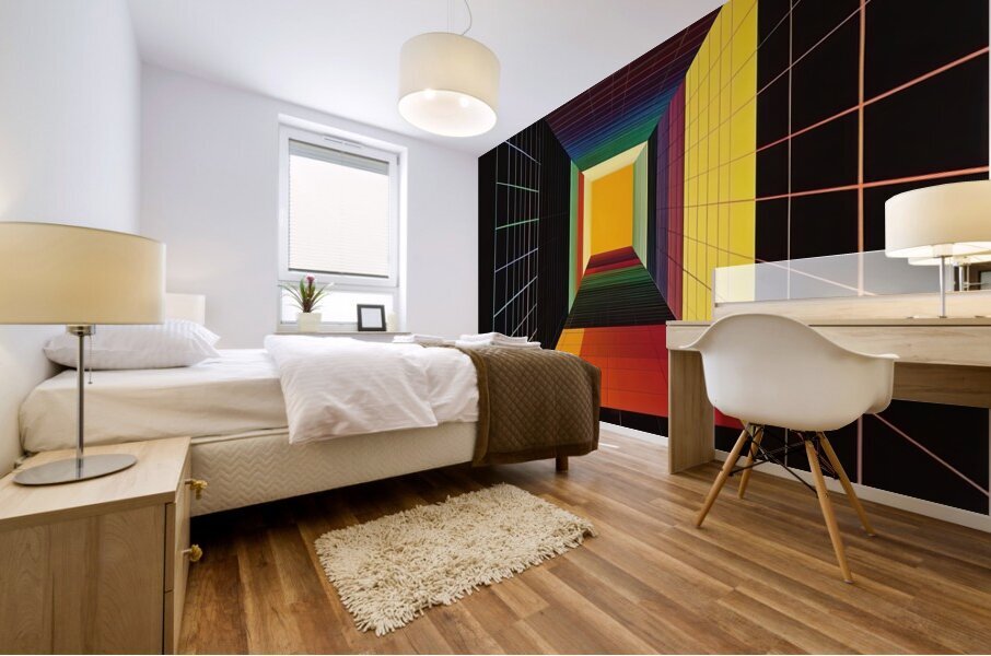 Chromatic Corridor H92N3Z 64 Mural print