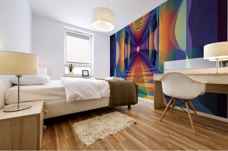 Chromatic Corridor NV9H7B 60 Mural print