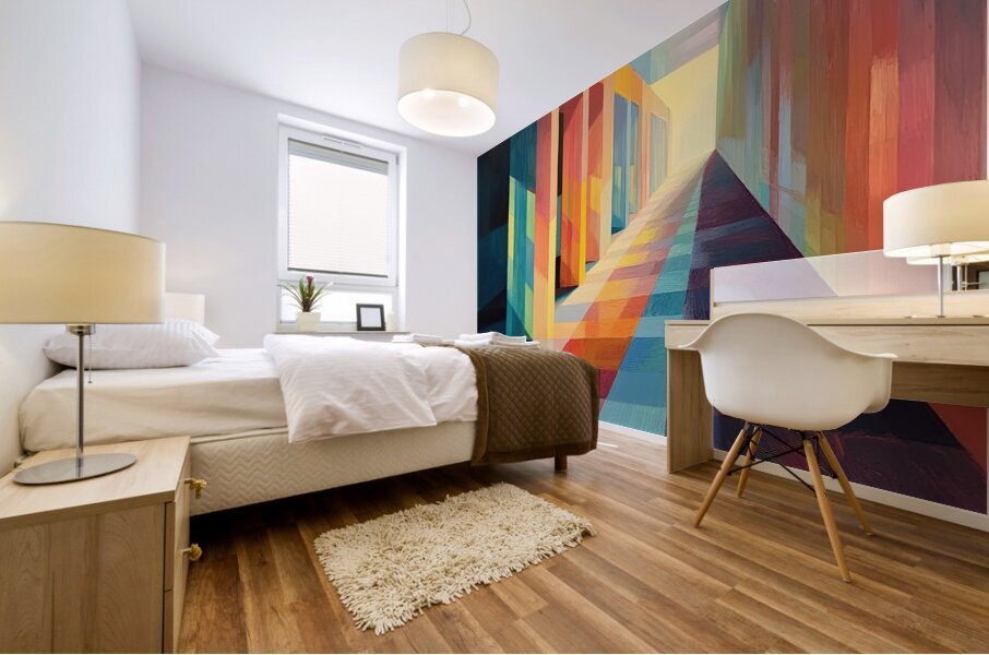 Chromatic Corridor NV93HJ 61 Mural print
