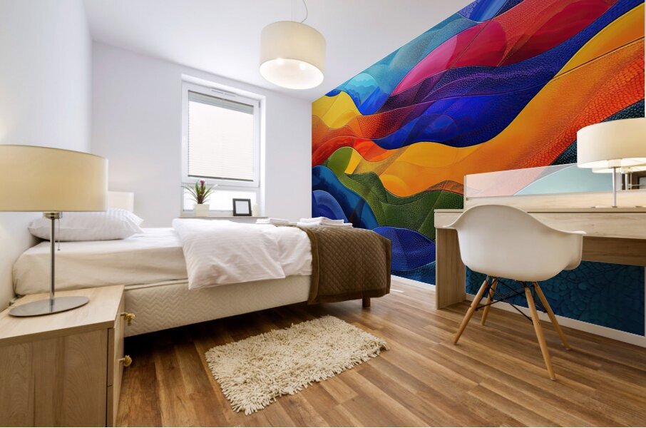 Chromatic Currents 7P3H2N 58 Mural print