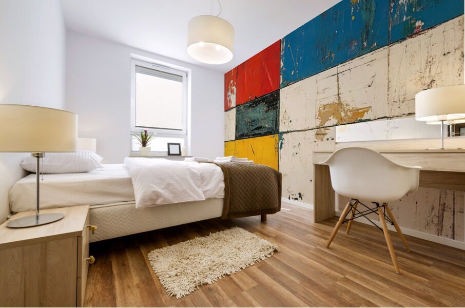 Chromatic Grid Eclipse Y92H7N 58 Mural print