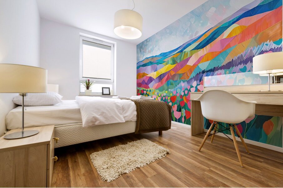 Chromatic Hills Bloom 78HNP2 55 Mural print