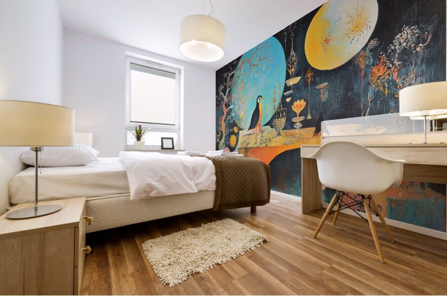 Celestial Bird Reverie 9H2N3Z 58 Mural print