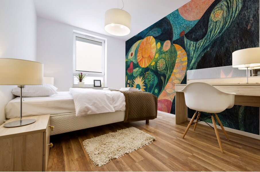 Celestial Bloom Path H9P4Z2 60 Mural print