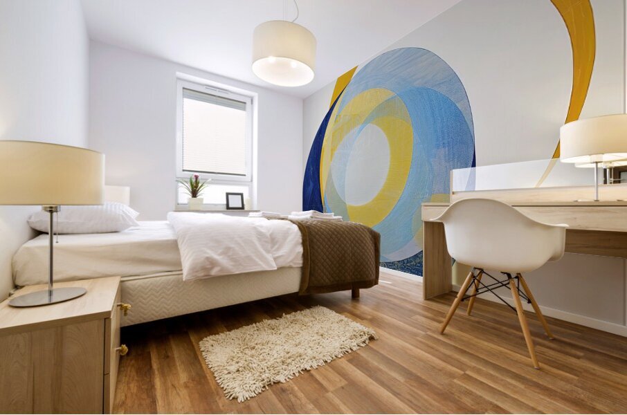 Celestial Circles 4F92B7 45 Mural print