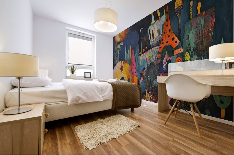 Celestial Cityscape Dream 78HJK 55 Mural print