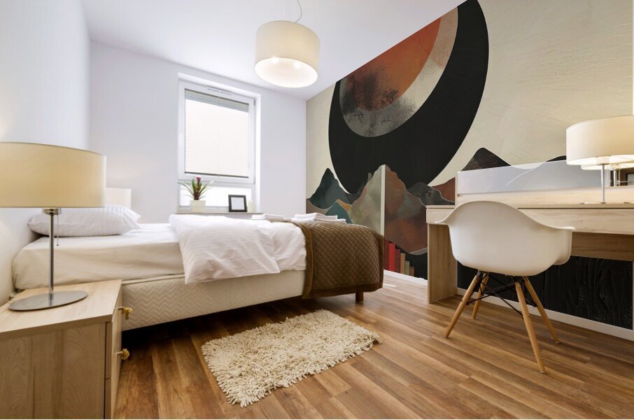 Celestial Echoes Across Peaks Y92H5N 57 Mural print