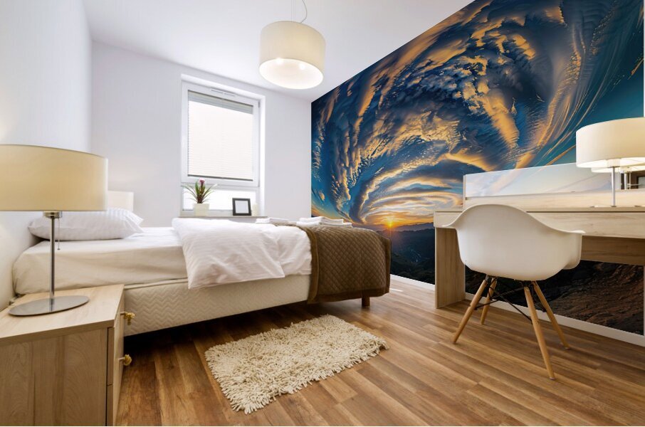 Celestial Vortex Sunset H2N9P4 68 Mural print