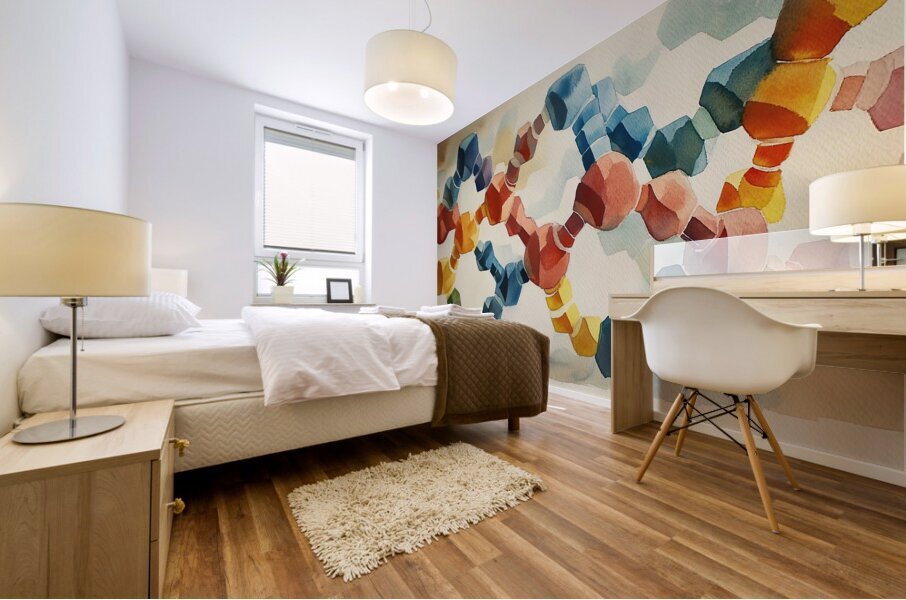 Cellular Harmony N493HZ 55 Mural print