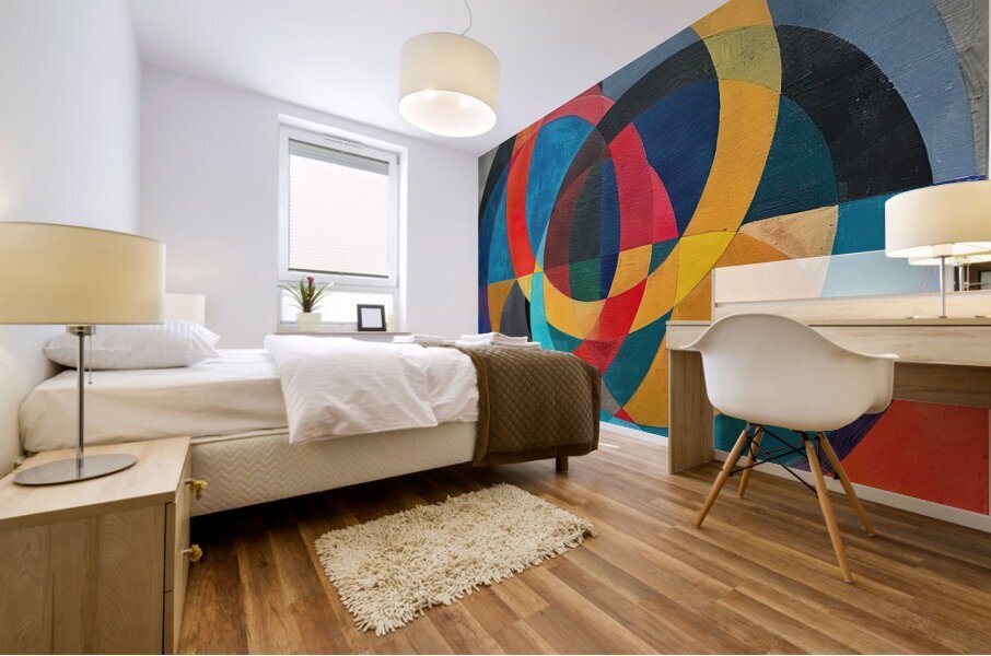 Chromatic Interlace 48H9N2 57 Mural print