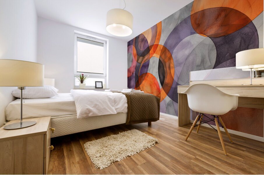 Chromatic Interlace 5Z8N9H 53 Mural print